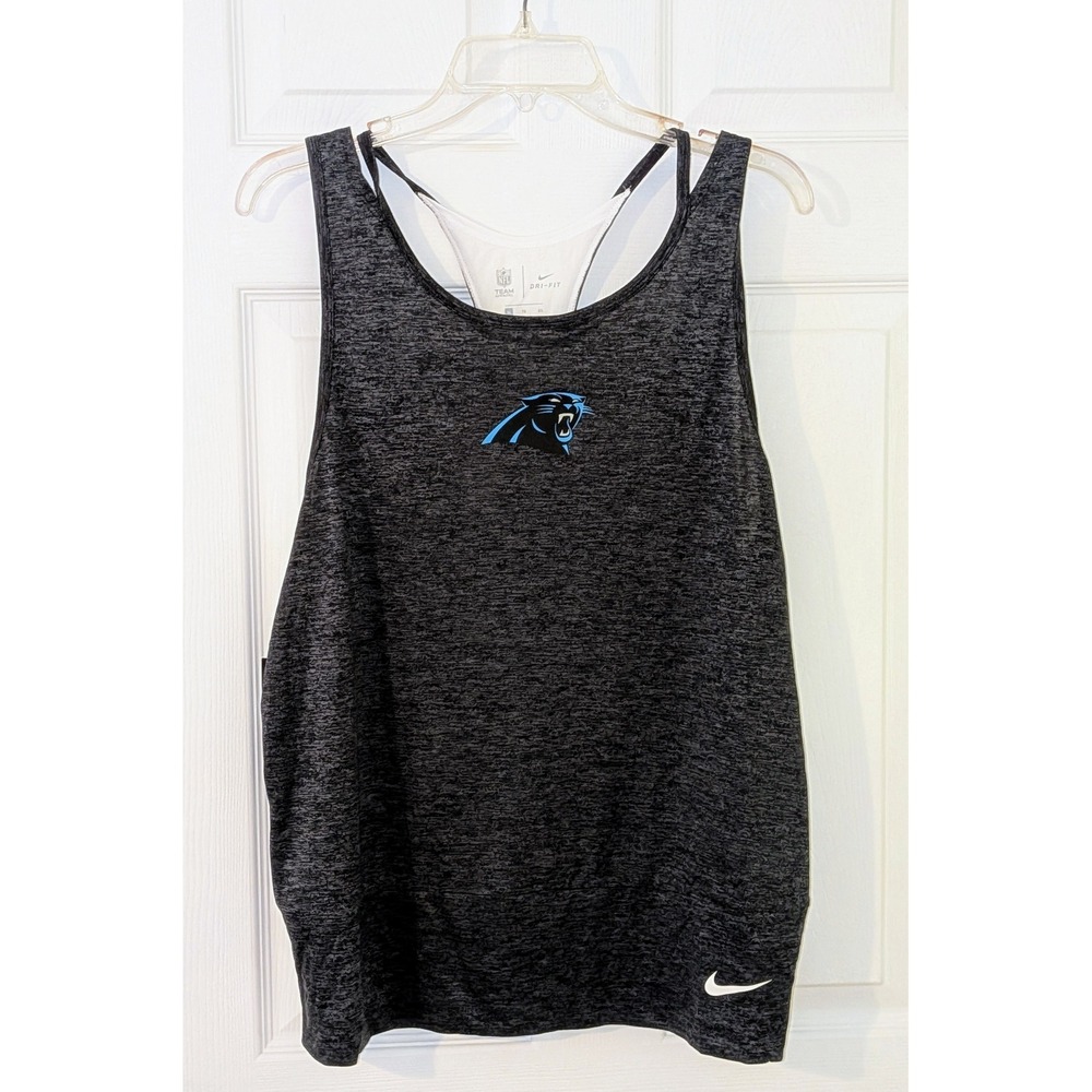 Nike Carolina Panthers Women's‎ NFL Dri-FIT Tank Top Sleeveless Athletic XL NWT
